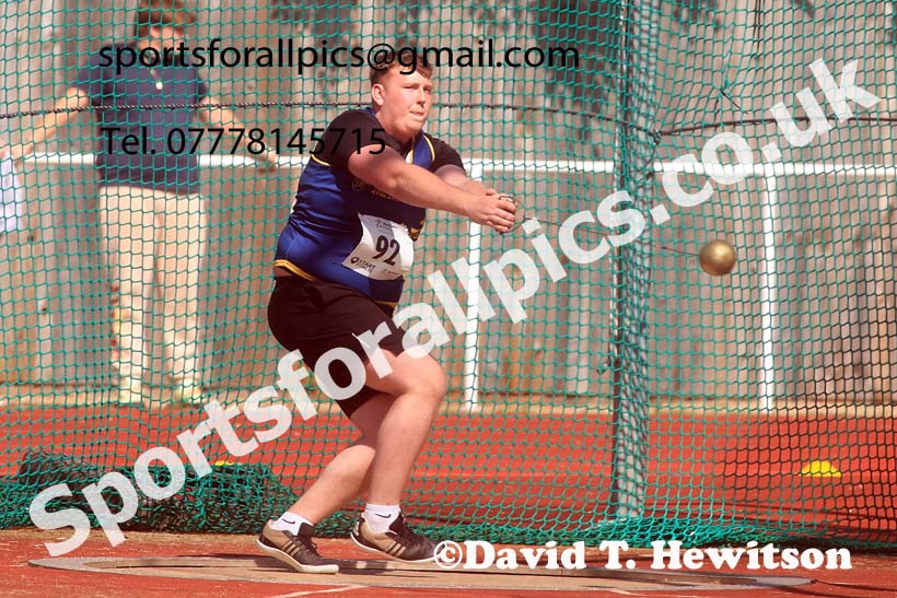 Senior Mens hammer, 2024 Northern Senior and Under-20s Track and Field Champs, Middlesbrough.  Photo: David T. Hewitson/Sports for All Pics